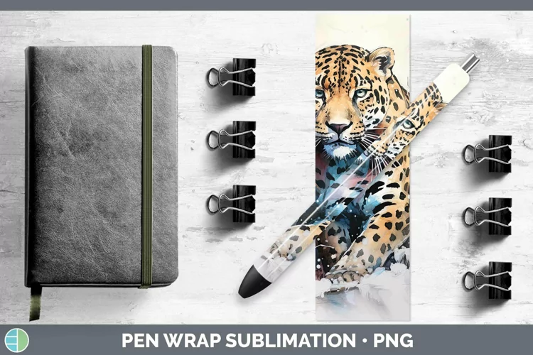 Winter Wild Cats Jaguar Pen Wrap Sublimation Pen Designs