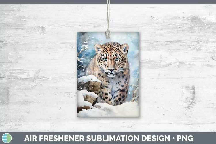 Winter Wild Cats Leopard Air Freshener Sublimation Car Fresh