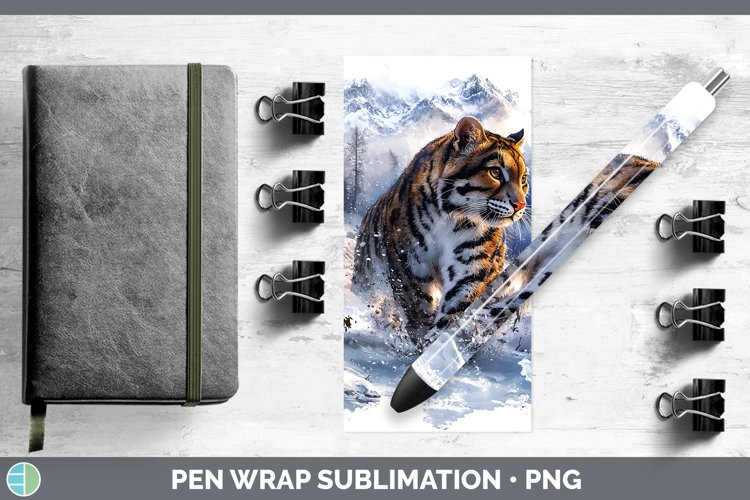 GorgeousWinter Wild Cats Pen Wrap design.