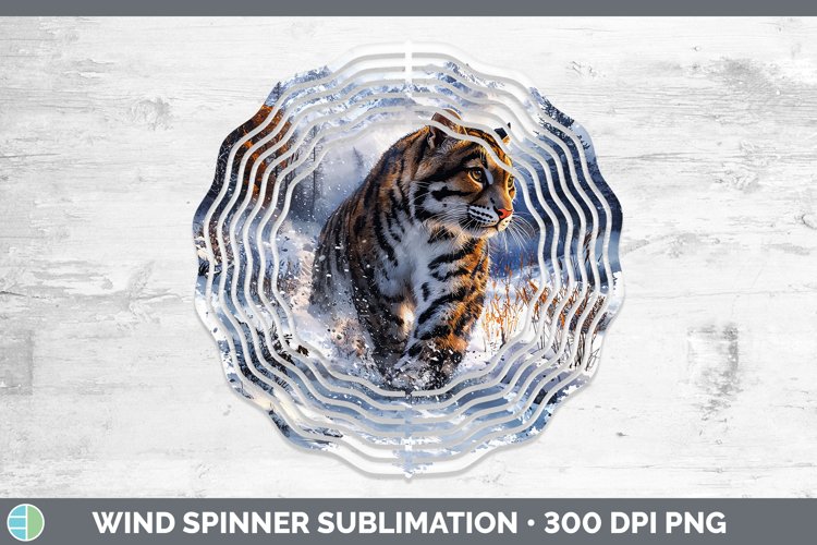 GorgeousWinter Wild Cats Wind Spinner design.