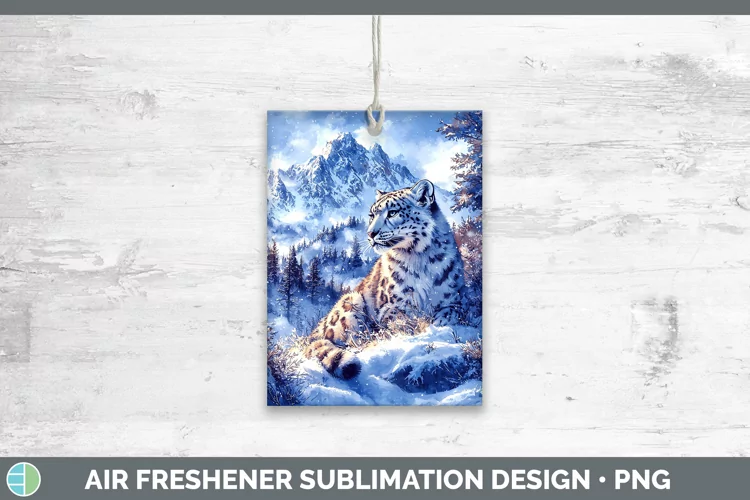 Winter Wild Cats Leopard Snow Air Freshener Sublimation Car