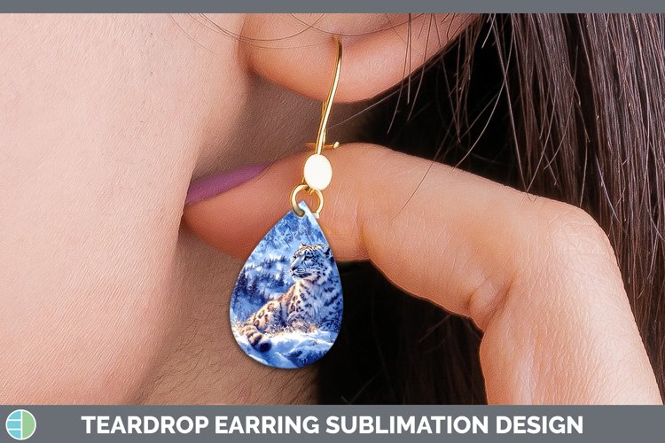 GorgeousWinter Wild Cats Teardrop Earrings design.