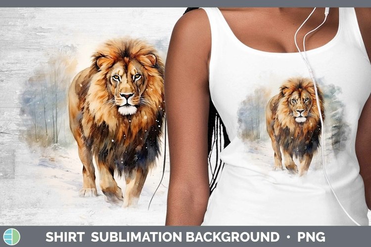 Winter Wild Cats Lion Shirt Sublimation Sublimation Backgrou