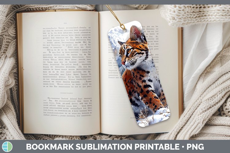 GorgeousWinter Wild Cats Bookmark design.