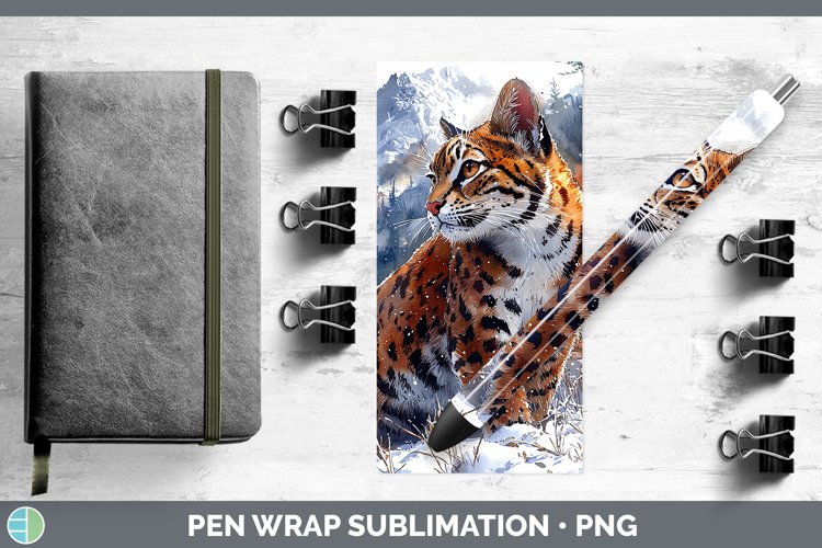 GorgeousWinter Wild Cats Pen Wrap design.