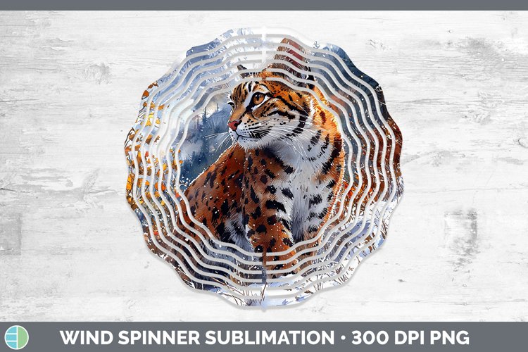 GorgeousWinter Wild Cats Wind Spinner design.