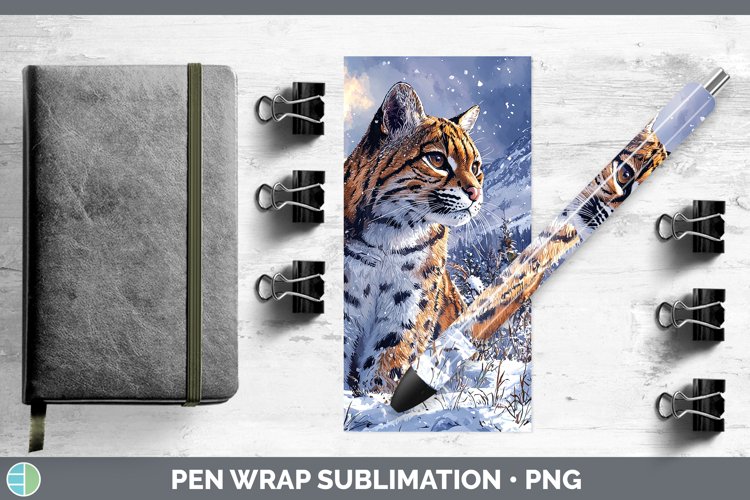 GorgeousWinter Wild Cats Pen Wrap design.