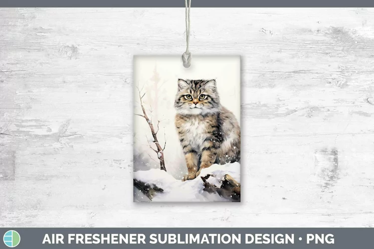 Winter Wild Cats Pallas Cat Air Freshener Sublimation Car Fr