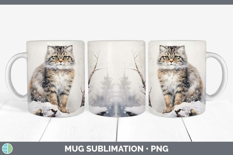 GorgeousWinter Wild Cats Mug Wrap design.