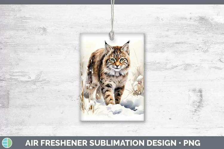 Winter Wild Cats Pampas Cat Air Freshener Sublimation Car Fr