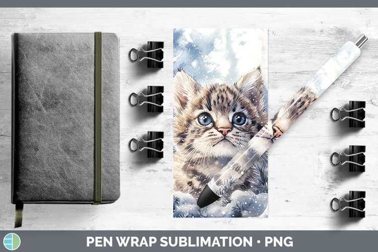 GorgeousWinter Wild Cats Pen Wrap design.