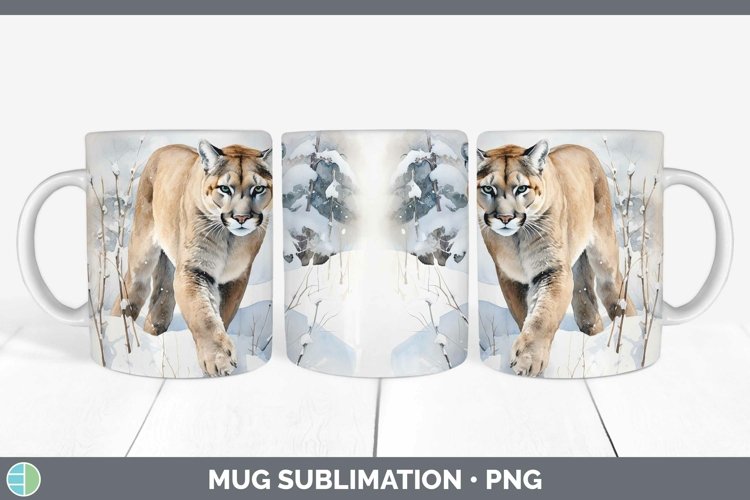 GorgeousWinter Wild Cats Mug Wrap design.
