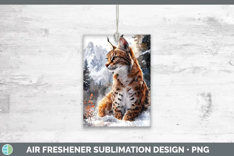 Winter Wild Cats Serval Cat Air Freshener Sublimation Car Fr