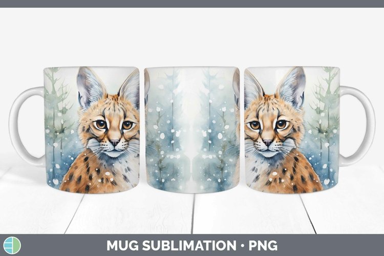 GorgeousWinter Wild Cats Mug Wrap design.