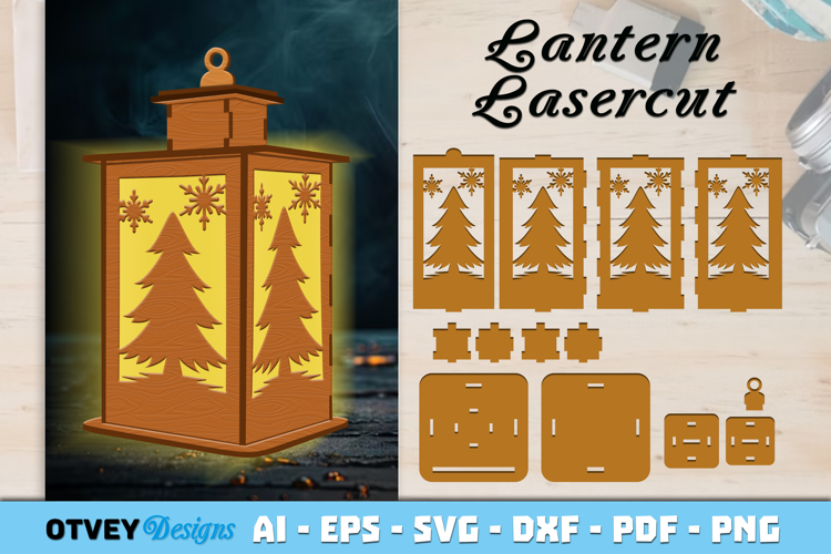 Winter Wonderland Lantern Lasercut File