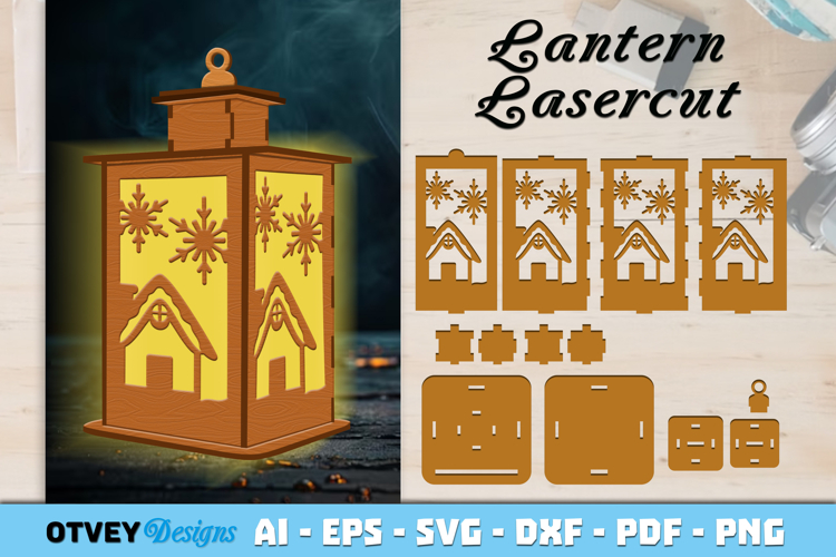 Winter Wonderland Lantern Lasercut File