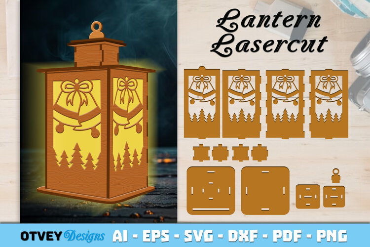 Winter Wonderland Lantern Lasercut File example image 1
