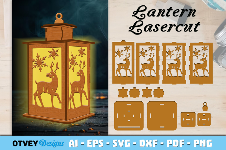 Winter Wonderland Lantern Lasercut File