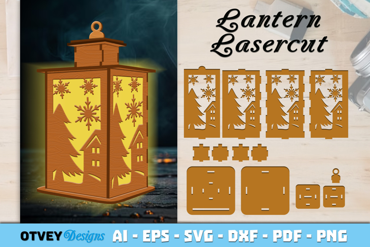 Winter Wonderland Lantern Lasercut File