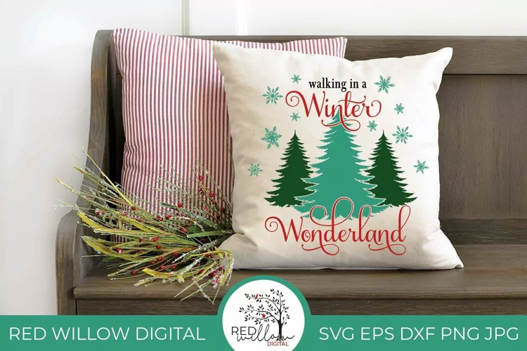 Walking In A Winter Wonderland | Christmas Pillow Design