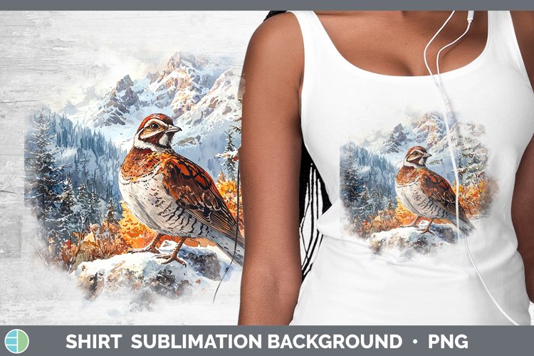 Winter Woodland Animals Grouse Shirt Sublimation Sublimation