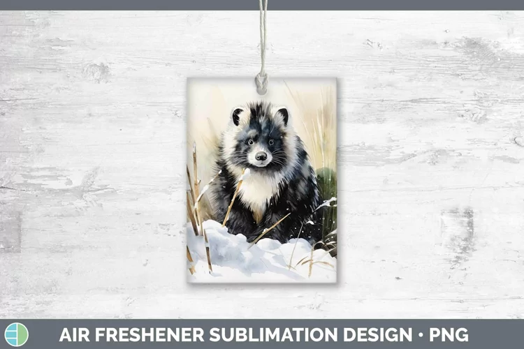 Winter Woodland Animals Skunk Air Freshener Sublimation Car