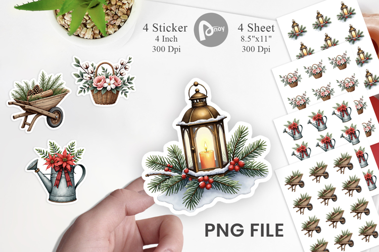 Winter Woodland Farmhouse Sticker