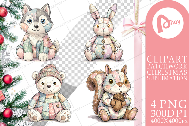 Winter Woodland Patchwork Sublimation