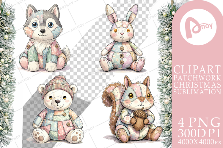 Winter Woodland Patchwork Sublimation