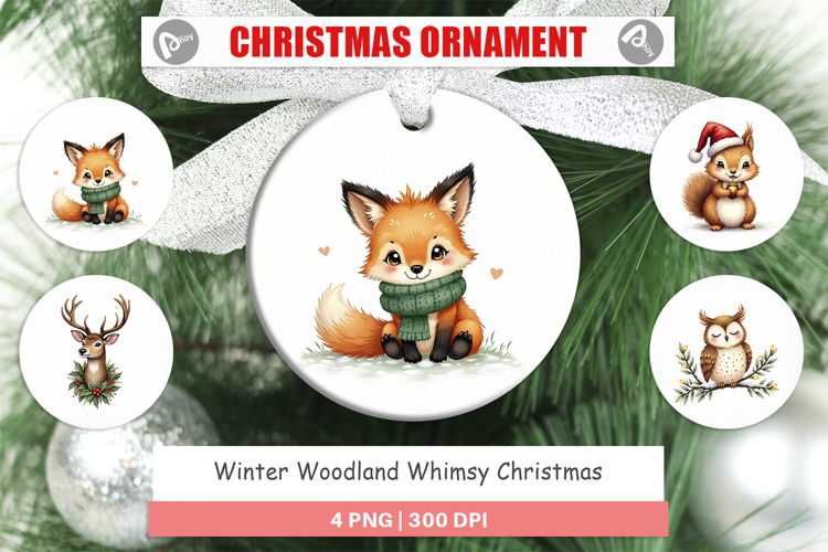 Winter Woodland Animals Ornament