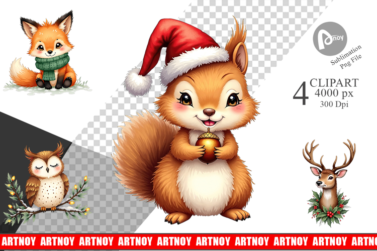 Winter Animals Clipart Image 3