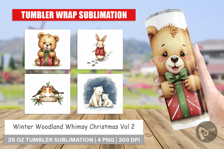 Winter Woodland Animals Tumbler