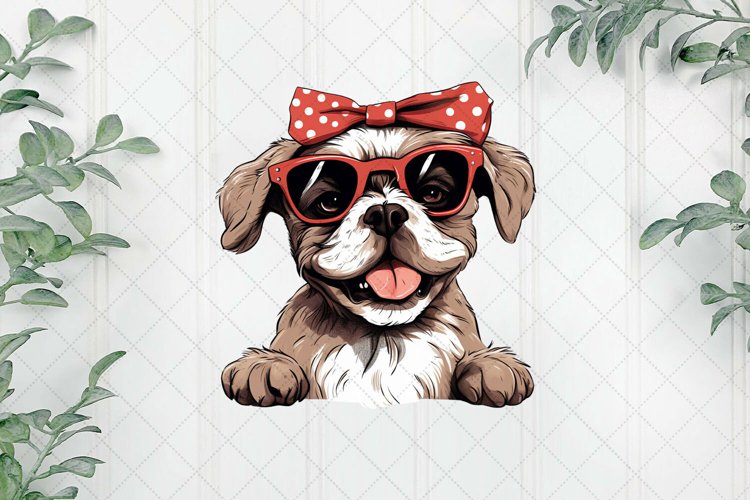 Cute Dog With Headband Sublimation