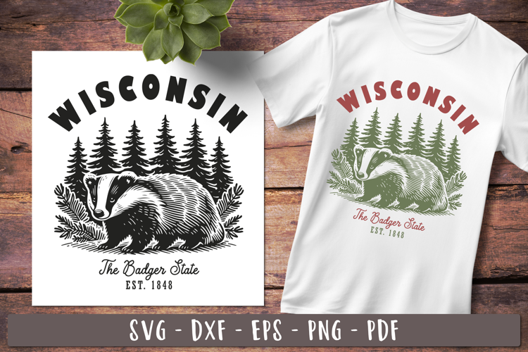 Wisconsin svg | Vintage United states svg