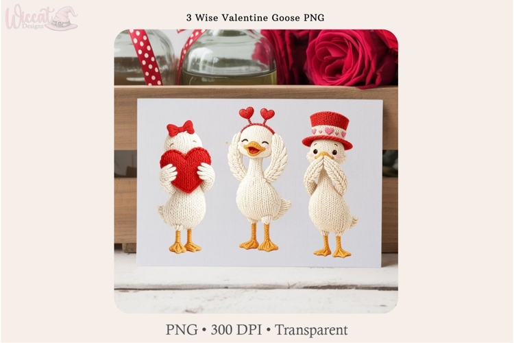 wise valentine goose, 3 Wise Goose PNG See Hear Speak