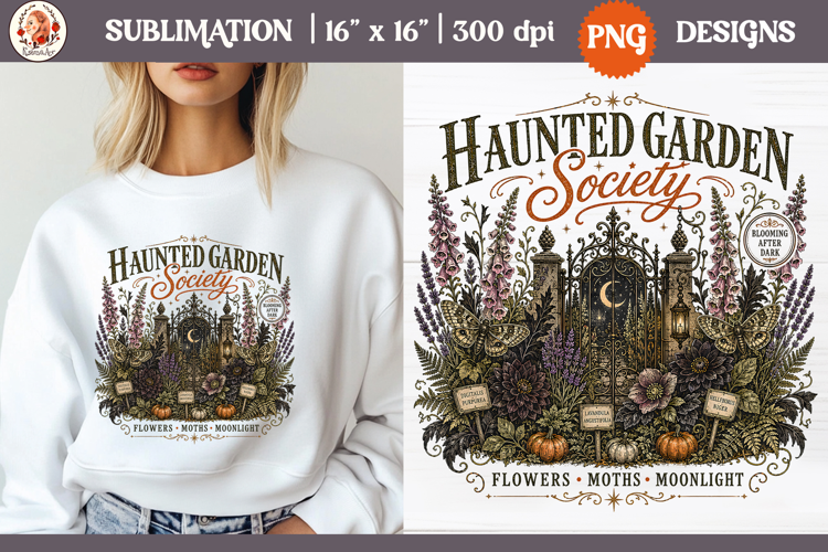 Witch Herb Garden| Vintage botanical green witch designs PNG