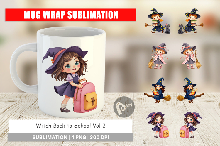 Mug Wrap Witch School Days