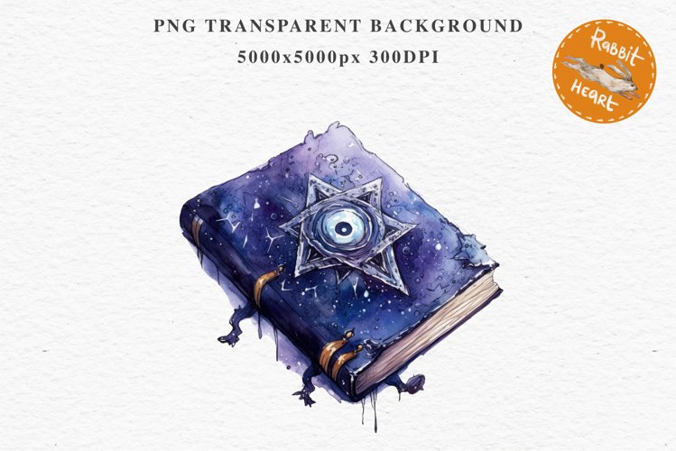 Witch Books Scary Halloween Wizard Clipart PNG Scrapbooking