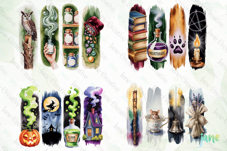 Witch Brushstokes Clipart