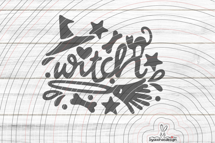 Witch cutting file SVG DXF