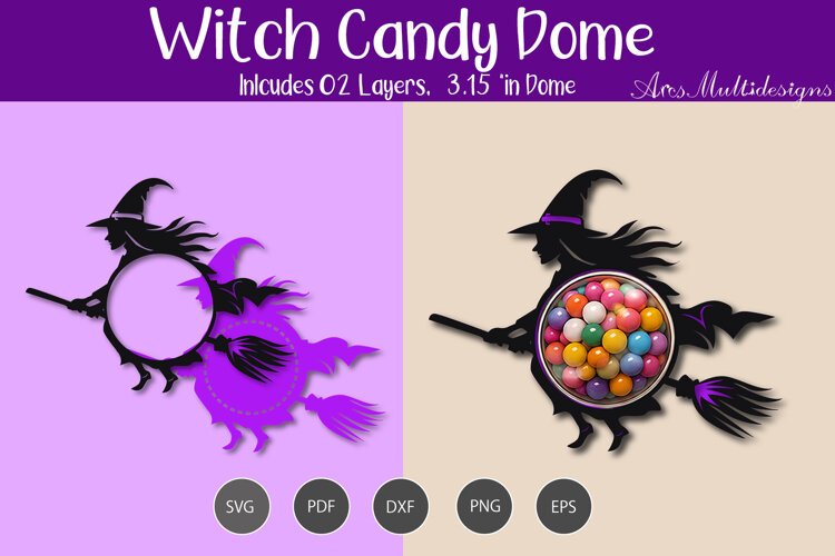 Witch candy dome Holder example image 1