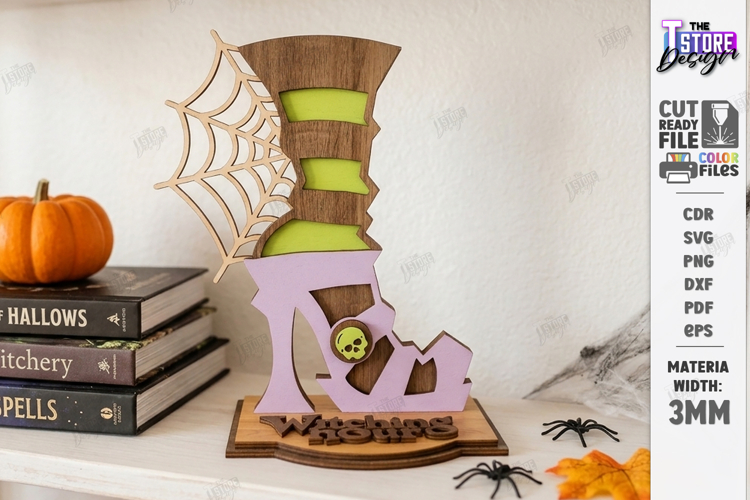 Witch Decor Laser Cut | Halloween Laser | Witch Signs | CNC