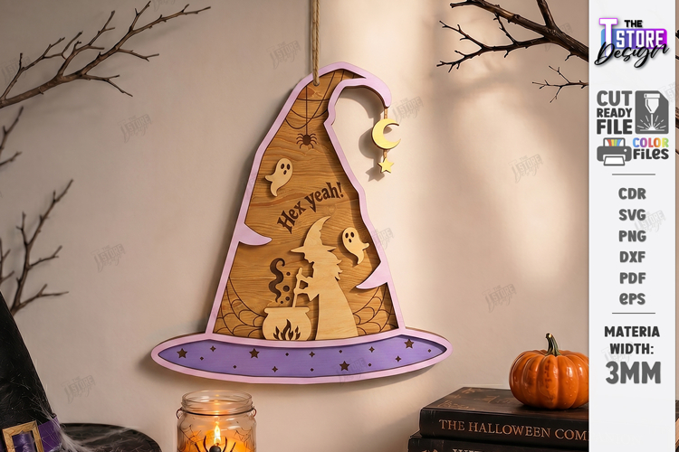Witch Wall Decor Laser Cut | Halloween Laser | Witch Signs