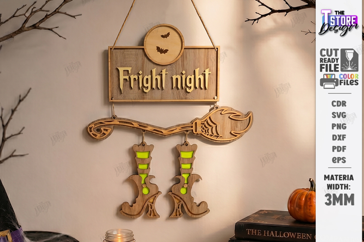 Witch Wall Decor Laser Cut | Halloween Laser | Witch Signs