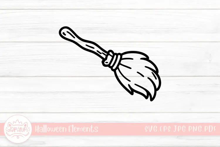 witch doodle halloween element