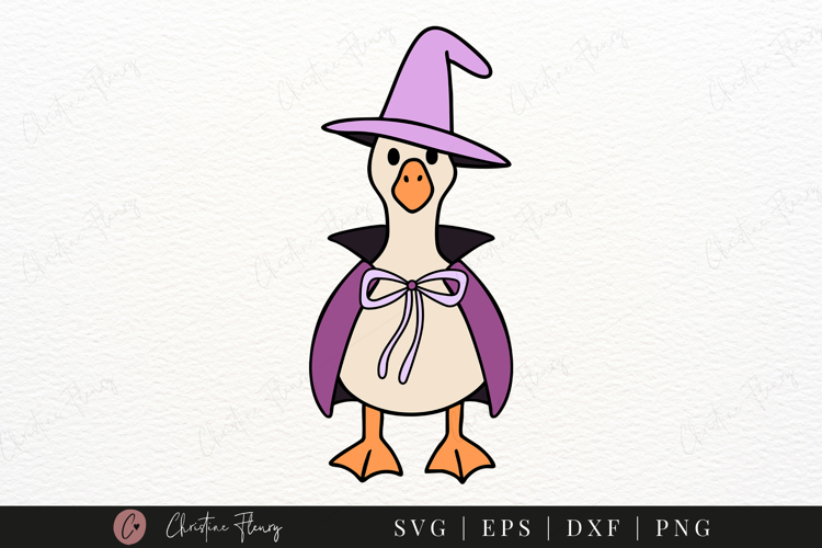 Witch Goose SVG | Halloween Spooky Goose PNG