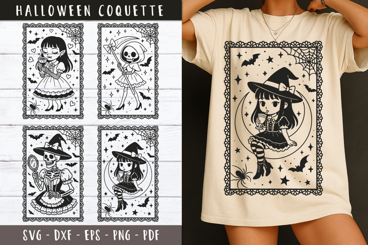 Witch Grim Reaper Skull clipart Halloween svg