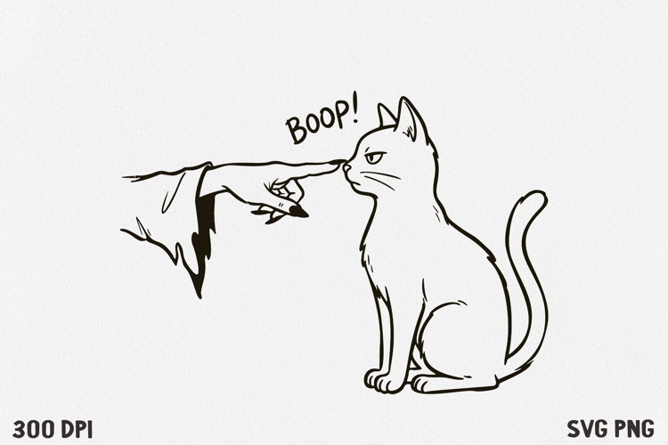 Witch Hand Boop Cat Halloween SVG PNG