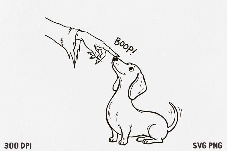 Witch Hand Boop Dog Halloween SVG PNG