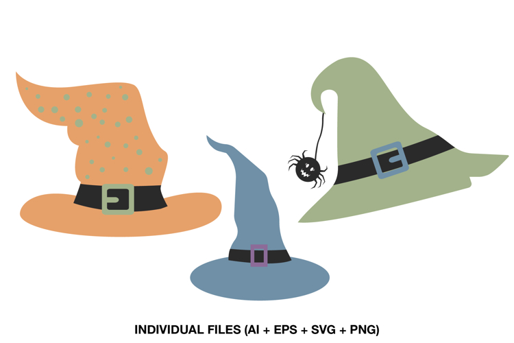 Halloween Witch Hat Clipart, Witch Hat SVG for crafts